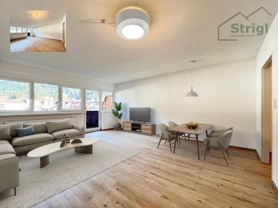 Charmante 2-Zimmer-Dachgeschosswohnung mit Balkon und Bergblick