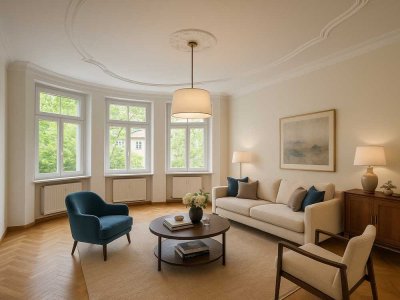 Stilvoller Altbau mit zwei Balkonen in Markkleeberg- West
