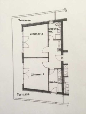 Lichtdurchflutete 2-Raum-Attika-Wohnung mit EBK und Aussicht mit Privatsphäre in KN-Wollmatingen