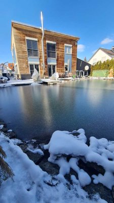 Bio Haus, Schwimmteich, 6 Stellplätze, Garage