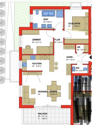 Attraktive 3-Zimmer-Wohnung zur Miete in Reinstetten