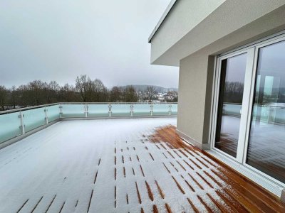 Sofort bezugsfertig! Neubau-Penthousewohnung mit tollem Blick über Buseck!