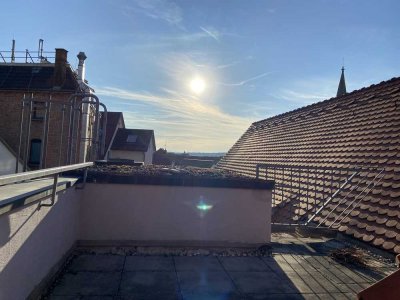 Renovierte 2-Zimmer-Wohnung mit Dachterrasse und Einbauküche in Münsingen