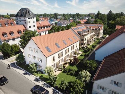 Neubau eines gemütlichen Reiheneckhauses mit sonniger Südterrasse und großem Privatgarten