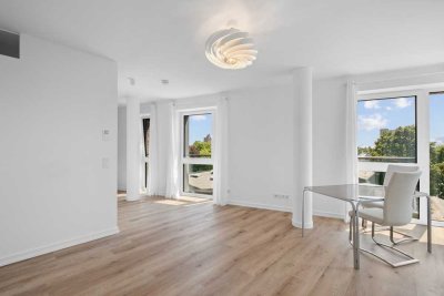 Über den Dächern der Stadt: Großzügige 1-Zimmer-Neubauwohnung mit einmaliger Aussicht auf Skyline
