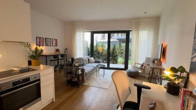 Luxuriöse 56qm Erdgeschosswohnung mit Terrasse und Einbauküche im skandinavischen Viertel