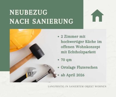 Erstbezug nach Sanierung - offenes Wohnkonzept mit Echtholzparkett und Terrasse