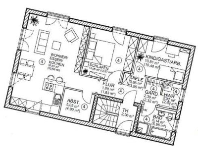 *NEUBAU*Provisionsfreie, lichtdurchflutete 3 Zimmer Wohnung mit 2 Stellplätzen in bester Lage im ZFH