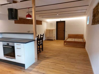 Erstbezug mit EBK: Exklusive und möblierte 1-Raum-Erdgeschosswohnung