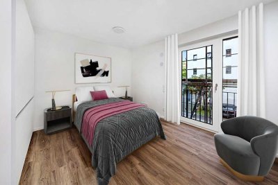 Neubau 2023 - Möbliertes 1 Zimmer-Apartment mit Balkon - Typ I - Innenhof - Ab 6 Monaten