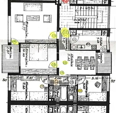 Helle 5-Zimmer-Wohnung im 2. OG mit Balkon in Kitzingen