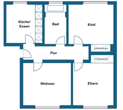 Freundliche 3-Zimmerwohnung in ruhiger und zentraler Lage