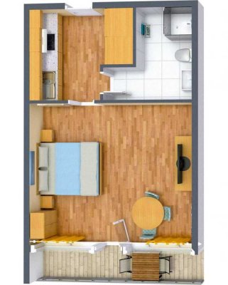 Wunderschön 1-Zimmer Apartment in Emsdetten + Küche!