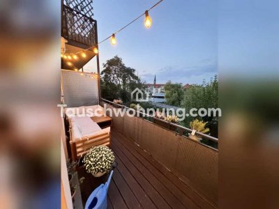 Tauschwohnung: Schöne 3-Raum-Wohnung mit Balkon direkt am Kanal