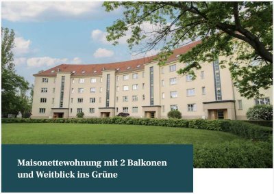 Charmante Maisonette-Wohnung mit zwei Balkonen und Blick ins Grüne