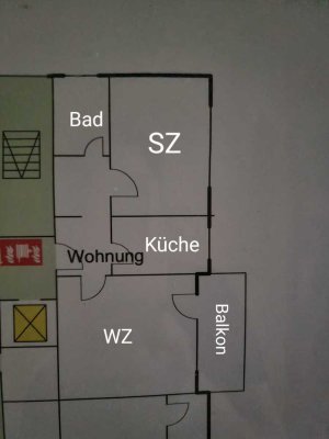 Helle 2-Zimmer-Wohnung im 2. OG in Frankfurt-Röderbergweg