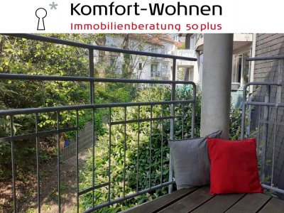 Ruhige Wohnung mit Grünblick (WBS)! 2-Zimmer-Seniorenwohnung mit Balkon und Aufzug