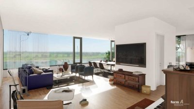 WE A2.10 -Maisonette-Wohnung mit sensationeller Terrasse im Rheinblick Krefeld!