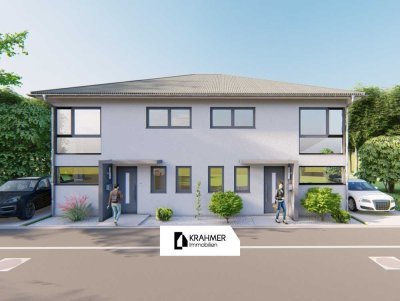 Meerbusch-Nierst: Neubau/Erstbezug Doppelhaushälfte mit Blick ins Grüne