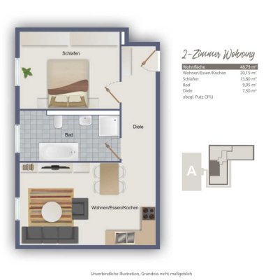 2-Zimmer Wohnung in der Kalrsvorstsdt