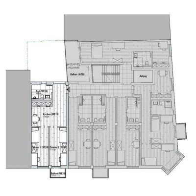 WE19 All-inclusive-Miete: exklusiver vollmöblierter Neubau, 2-Zi-Wohnung mit Balkon und Einbauküche