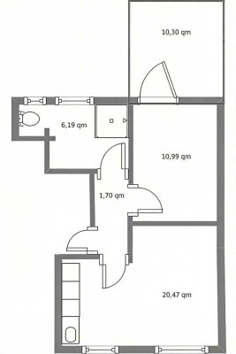 Charmante 2-Zimmer-Altbauwohnung mit Terrasse in zentraler, ruhiger Lage von St. Lorenz  Nord