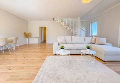 Neu sanierte & möblierte 4,5-Raum-Maisonette-Wohnung * EBK * 2 Dachterrassen * 2 Balkone * Garage