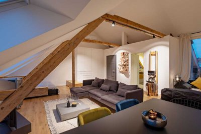 Loft-Charakter am Bunten Garten – stilvolles 1-Zimmer-Dachgeschoss, teilmöbliert, Top-Lage