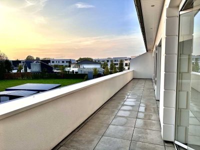 Eindrucksvolle Penthouse-Wohnung mit Einbauküche, Dachterrasse u. Tiefgarage in Bad Zwischenahn