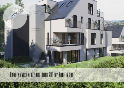 Gartenmaisonette mit über 200 m² Freifläche