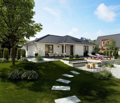 Bungalow mit überdachter Terrasse in Borkwalde