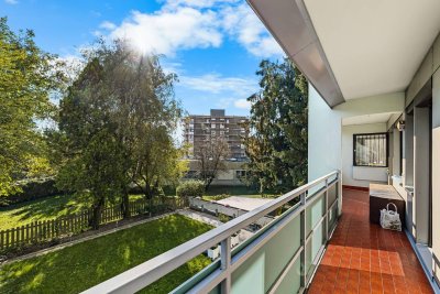 3-Zimmerwohnung mit klarer Aufteilung und Blick ins Grüne