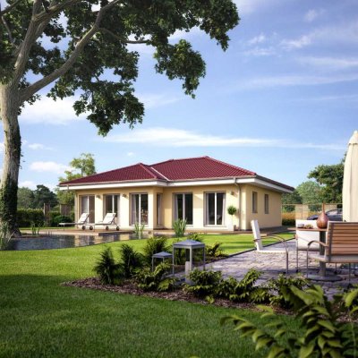 Baugrundstück mit Neubau - Bungalow in schöner Lage