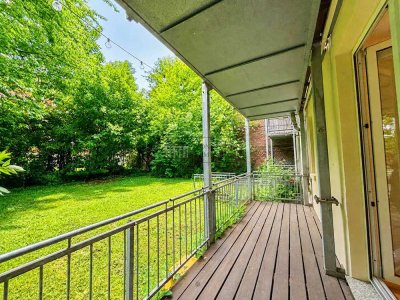 Bezugsfreie 3-Zimmer-Wohnung mit zwei Balkonen und Gartenzugang