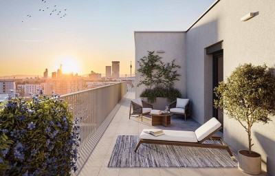 Ruhige 3-Zimmer Wohnung mit großer Terrasse - Gartenbeet inklusive