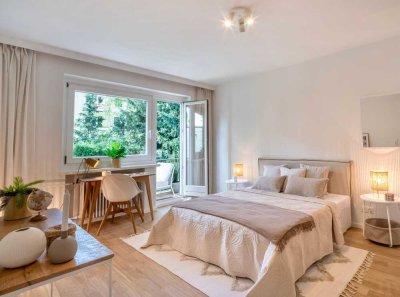 Bezugsfreie, frisch sanierte 2-Zimmer-Wohnung mit 2 Balkonen am Eilbekkanal