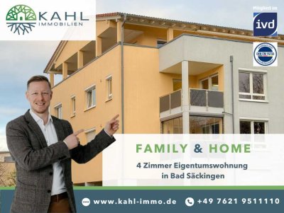 Familienfreundliches Wohnglück mit grünem Ausblick – 4-Zimmer-Eigentumswohnung in Bad Säckingen