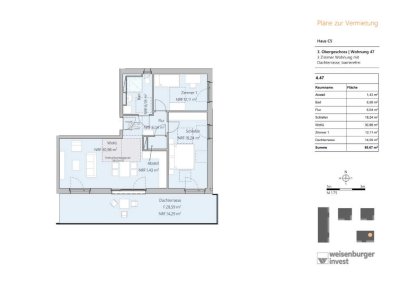 Geschmackvolle 3-Raum-Penthouse-Wohnung mit luxuriöser Innenausstattung mit EBK in Waldbronn
