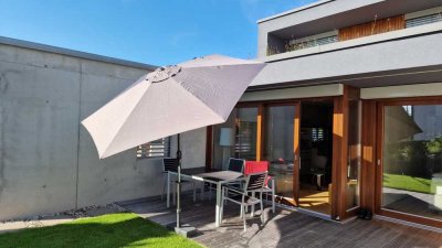 Exklusive, möblierte 2,5-Zimmer-Wohnung mit Terrasse und Garten in Abstatt