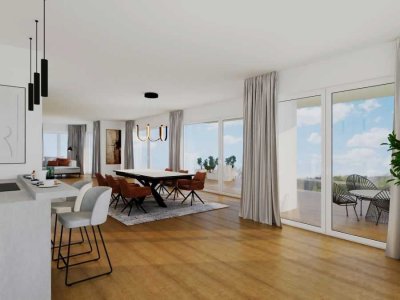 19m² Südwest-Balkon mit unverbaubarem Blick - 1. OG., Aufzug, Tiefgarage