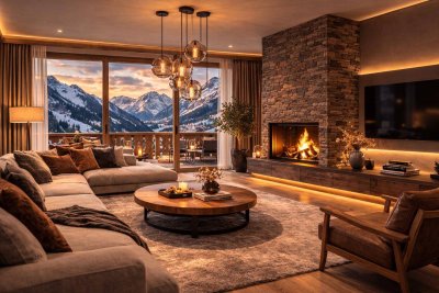 Premium-Chaletwohnung mit Balkon, Sauna und Bergpanorama