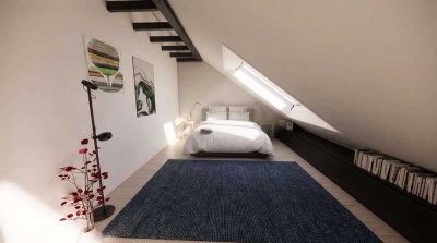 Loftartiges Dachgeschoss-Appartement (ca. 58 m²) – Ausbauprojekt in zentraler Lage von Aachen