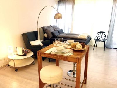 1-Zimmer-Apartment | zentral & ruhig im Innenhof | Balkon + TG | möbliert & sofort nutzbar