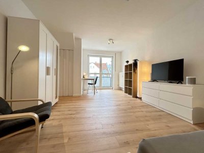 Stylisches 1-Zimmer-Apartment mit Balkon & Tiefgarage - Renoviert, neu möbliert & vollausgestattet!