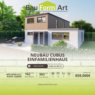 Modernes Cubushaus als NEUBAU in MH-Saarn (ca. 162 m² Wfl.) ink. 563m2 Grundstück