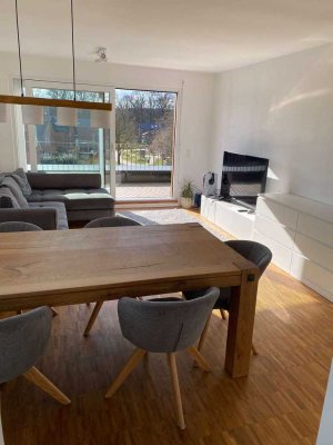 Moderne 2-Zimmer-Wohnung mit Dachterrasse und Stellplatz