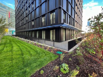 Erstbezug in den DC Flats: 1,5-Zimmer Erdgeschoßwohnung mit Terrasse – zu mieten in 1220 Wien