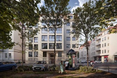 4-Raum-Wohnung in KfW40-Neubauprojekt in der Südvorstadt mit Balkon und Bad mit Wanne & Dusche