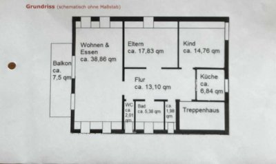 Helle 3-Zimmer Dachgeschosswohnung mit Balkon in Durmersheim