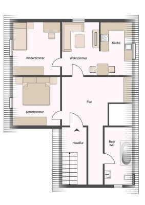 für Naturliebhaber - 50 m² Dachgeschoss-Wohnung auf Resthof in Mengede